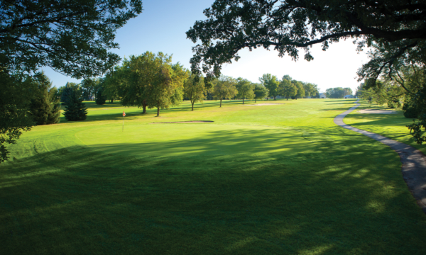 View of a hole from the cart path at Coachman's